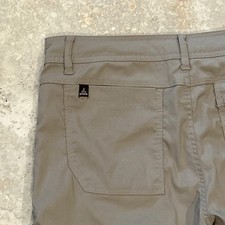 PrAna Stretch Zion Pants Men Largex32 Sandbar Cargo Belted Hiking Outdoors Nylon