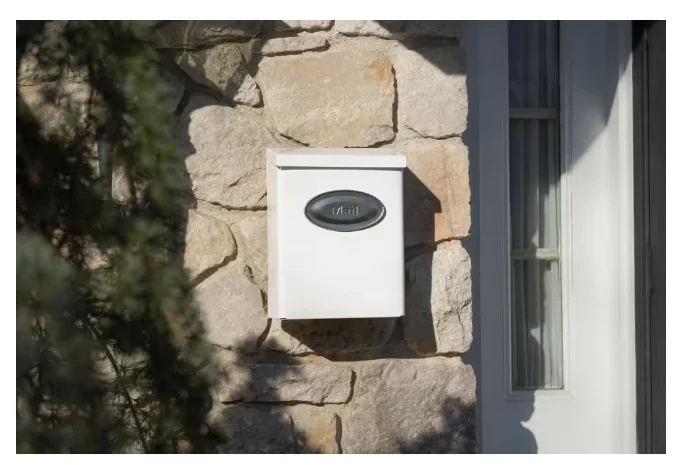 Architectural Mailboxes Steel, Locking Wall Mount Designer White & Satin Nickel - Image 3 of 4