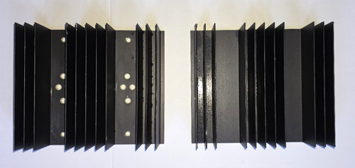 Pair of Heat Sinks - Large 6 1/2" x 5 1/2" x 1-1/2" - Heavy Duty