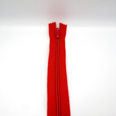 Unbranded 1970s Vintage 24'' Nylon Zipper Red NOS