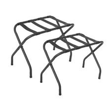 2 Pack Luggage Rack,Steel Folding Suitcase Stand with Storage Shelf for Guest