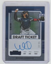 WILLIAM CONTRERAS Brewers 2021 Contenders DRAFT TICKET Autograph SP RC AUTO /99