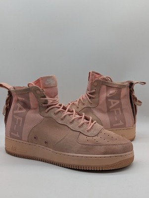 Nike SF Air Force 1 Mid Coral Stardust Pink Mens Size 13 AJ9502-600 Sneaker Boot