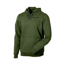 Polaris Mens Journey Hoodie Quarter Zip Collared Warm Cotton Sweatshirt Cypress