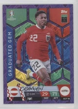 2024 Match Attax UEFA Euro Austria Purple Sapphire Holograph Junior Adamu 0e1b