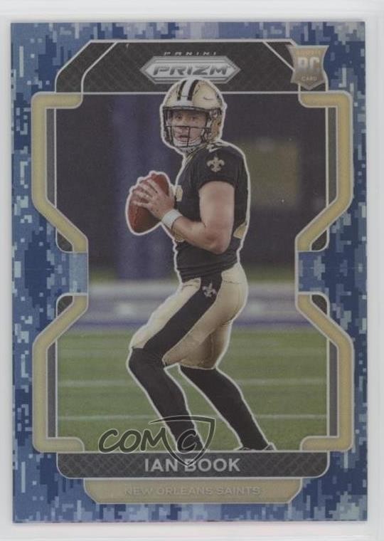2021 Panini Prizm Rookie Navy Camo Prizm 14/25 Ian Book #357 Rookie RC s3g