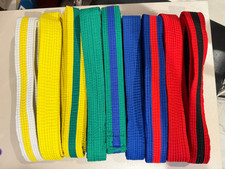 Lot of 9 - Karate Taekwondo Martial Arts Belts