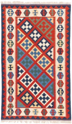 Kelim Kashkouli Teppich 125x207 cm handgewebt Wolle Persien Unikat Neu