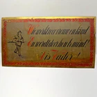 Antique Vintage Early 1900s Metal DUTCH Netherlands Family Fathers Sign 12 x 6"