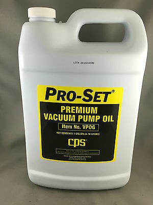 PRO-SET CPS PREMIUM VACUUM PUMP OIL 1 GALLON 3.78LT VPOG