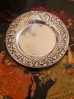 Antique Vintage Sterling Silver 925 Miniature Plate Repouse Floral 7.2 Grams — photo 1