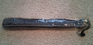 Unbrella Black with clear plastic case, black Handle with hand strap - unisex