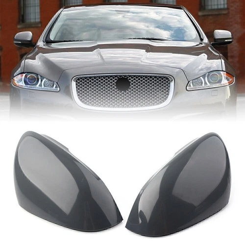 1Pair Rear Side View Mirror Cover Cap For Jaguar XF XFR XFR-S XJ Primed