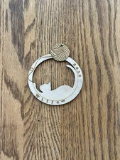 Custom Cat Ornament – Yarn Ball Design (3.5x3.5")