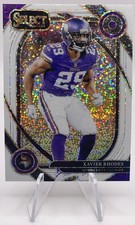 2024 Select Xavier Rhodes White Sparkle Prizm Club Level #210 SSP Vikings