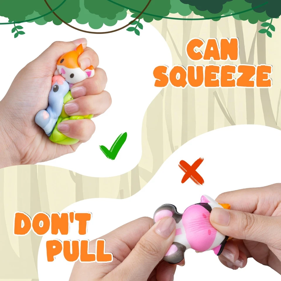 24 PIEZAS Juguetes blandos de animales de safari Favores de fiesta para niños Rellenos de bolsas de regalos Foto 4 de 4