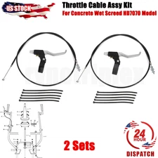 2 Sets Throttle Cable Assy For Concrete Wet Screed HD7070 Throttle Control Lever