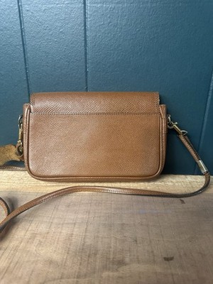 Renoma Paris Brown Leather Crossbody Bag Vintage Envelope Flap