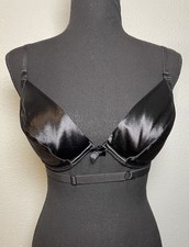 Vintage Victoria's Secret Black Padded Bra Band 36C 1998 90s Y2K