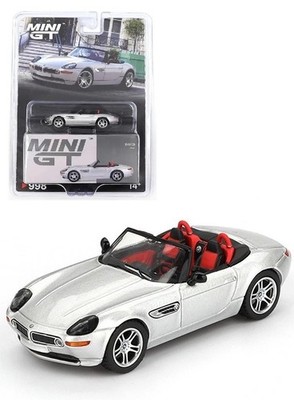 Mini GT BMW Z8 Roadster 1:64 Silver Diecast Model Car MGT00998-P11