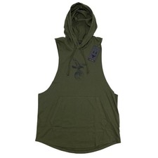 Under Armour Project Rock Sleeveless Hoodie Shirt Size M Loose Fit Green