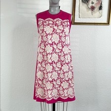 Valentino Knit Lace Print Sleeveless Shift Tent Dress
