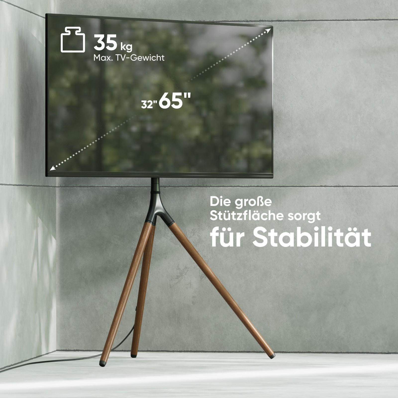 온크론 TV 스탠드 (32~65인치 TV, 최대 35kg 지지, 높이 조절 가능, TS1220-B) 4