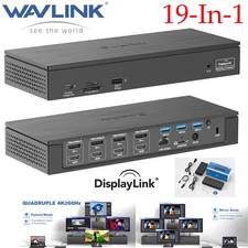 Thunderbolt3 USB-C Docking Station Quadruple Display Laptop Dock for Mac/Windows