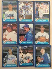 1986 Fleer Los Angeles Dodgers Complete Team Set!! Fernando Valenzuela ++