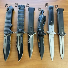 Outdoor Camping Folding Pocket Knife Tactical Spring Assisted Blade Hunting