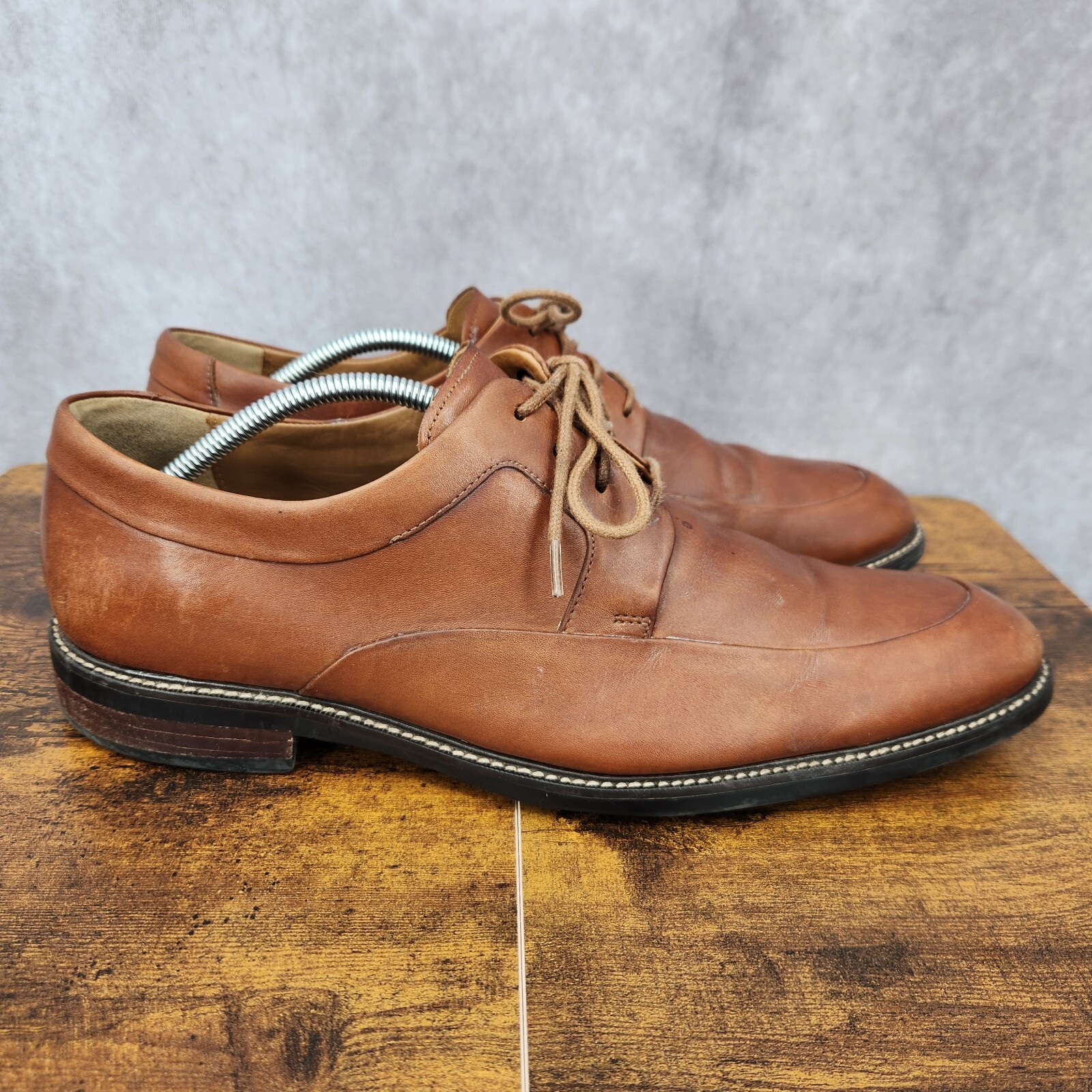 SAOLA Scarpe Oxford Cole Haan Warren uomo 11 5 M pelle marrone grembiule punta derby scarpe