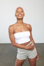 4 Pack Women s White Tube Tops Basic Fitted, Soft Stretchy, Made in USA