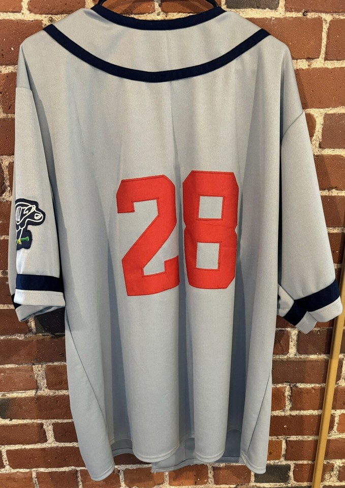 Green Bay Blue Jays Replica jersey Gray button up men size XL eBay