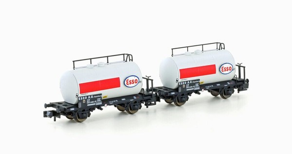Hobbytrain N 24832 2Er Set Leichtbau-Kesselwagen Db/Esso Ep.Iv Neu Ovp-image