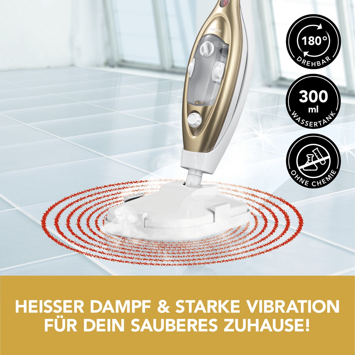 maxxmee vibrations dampfbesen test Dampfbesen Test -die Besten Dampfmopp-Modelle In Der PRAXIS! main image 1