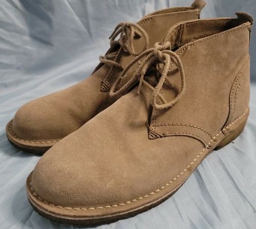 LL BEAN Desert Boots Tan Brown Suede 