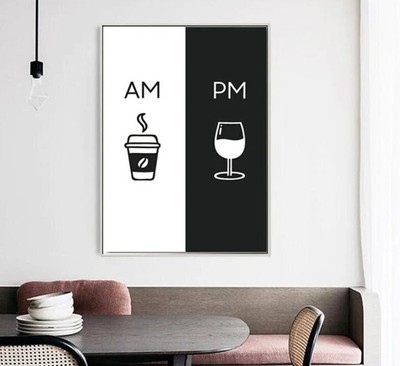 Nordic Style Kitchen Restaurant Coffee Logo Painting Posters and Prints
