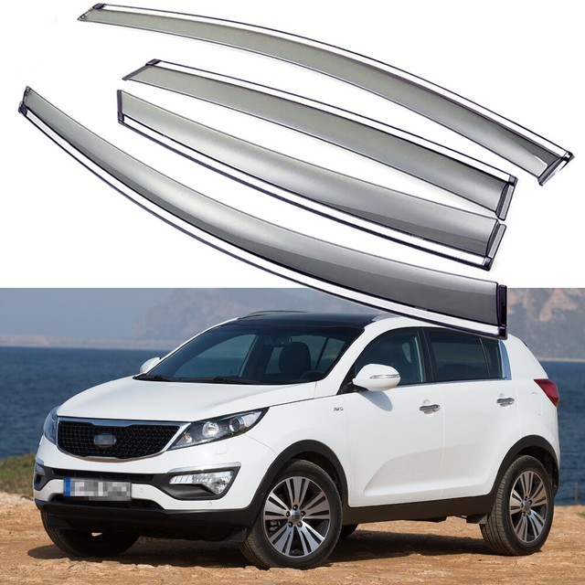 4x Car Window Visor Vent Deflector Sun/Rain Guards for KIA Sportage