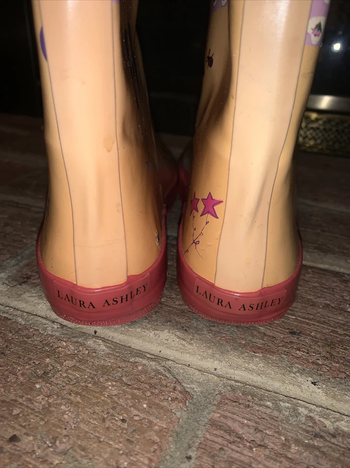Laura Ashley Girls Rain Galoshes Boots FAIRY PRINCESS Unique Design Sz 3 ❤️tb52 - Image 4 of 4