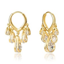 14K Gold Plated Earrings for Women Dainty Beaded Statement Earrings Sterling ...