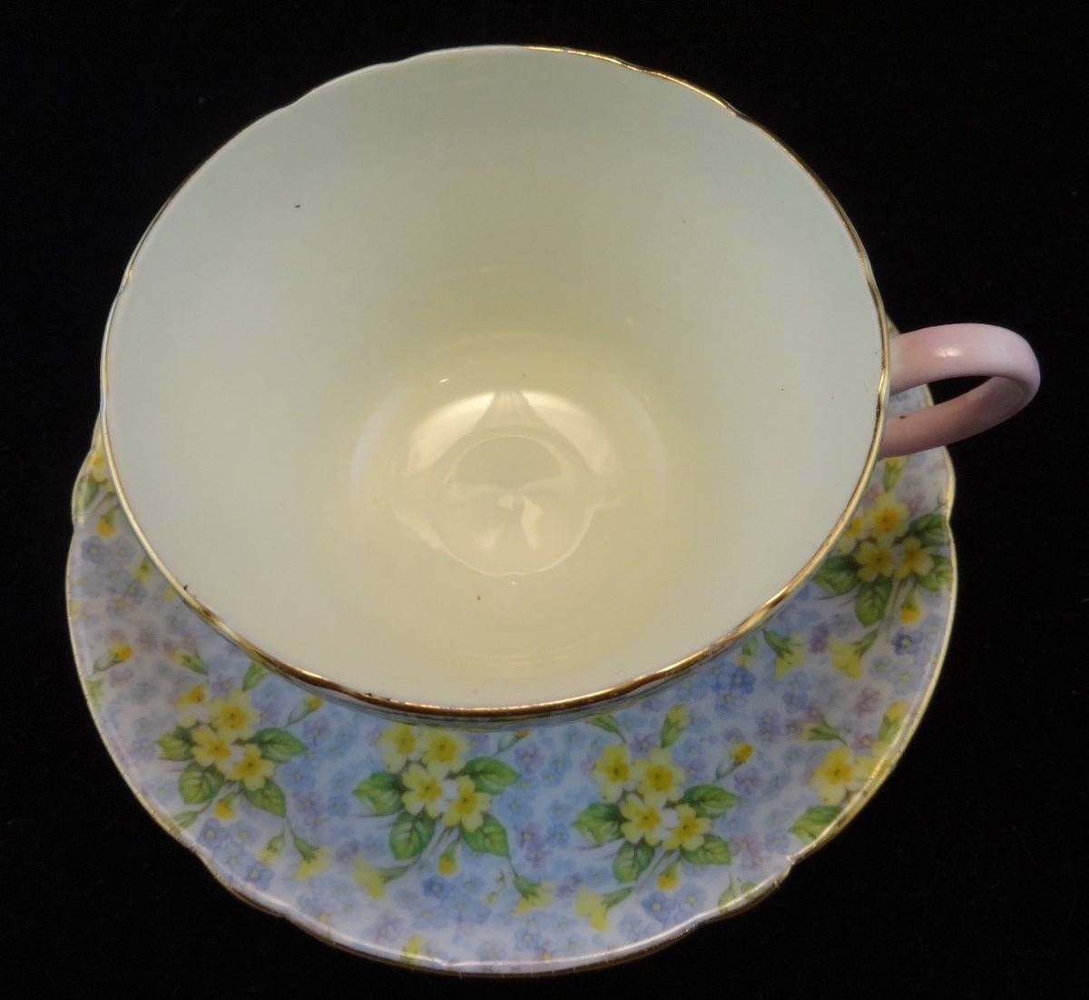 Vintage Shelley Primrose Chintz Cup & Saucer Gold Trim Set | eBay