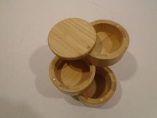 Totally Bamboo Triple Salt Cellar, spice  Box...