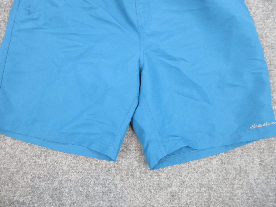 Eddie Bauer Swim Trunks Mens Large Blue Travex Drawstring Bathing Suit 34x19 - Image 3 of 4