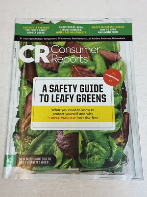 #ad Consumer Reports Magazine Mar 2020 Leafy Greens Safety Guide March Madness Scams $9.99