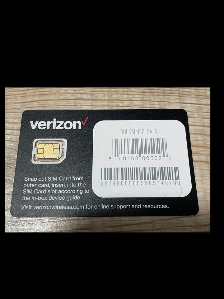Verizon Sim Card Postpaid/Prepaid  5G Nano SIM Card Good for activation Newest  - Image 3 of 4