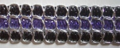 3 Yards Novtex Gold Metallic/Red or Silver Metallic/Purple 7/8'' Braid Trim M-30