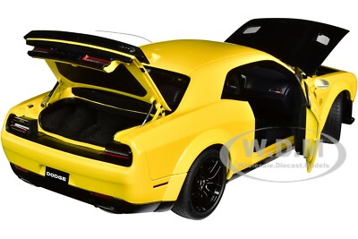 DODGE CHALLENGER SRT HELLCAT WIDEBODY YELLOW 1/18 MODEL CAR BY
