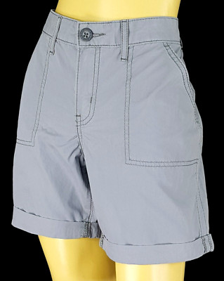 LEVIS SIGNATURE Damen graue SOMMER SHORTS Turn Up MISSES - S - UK10 - UVP 59£