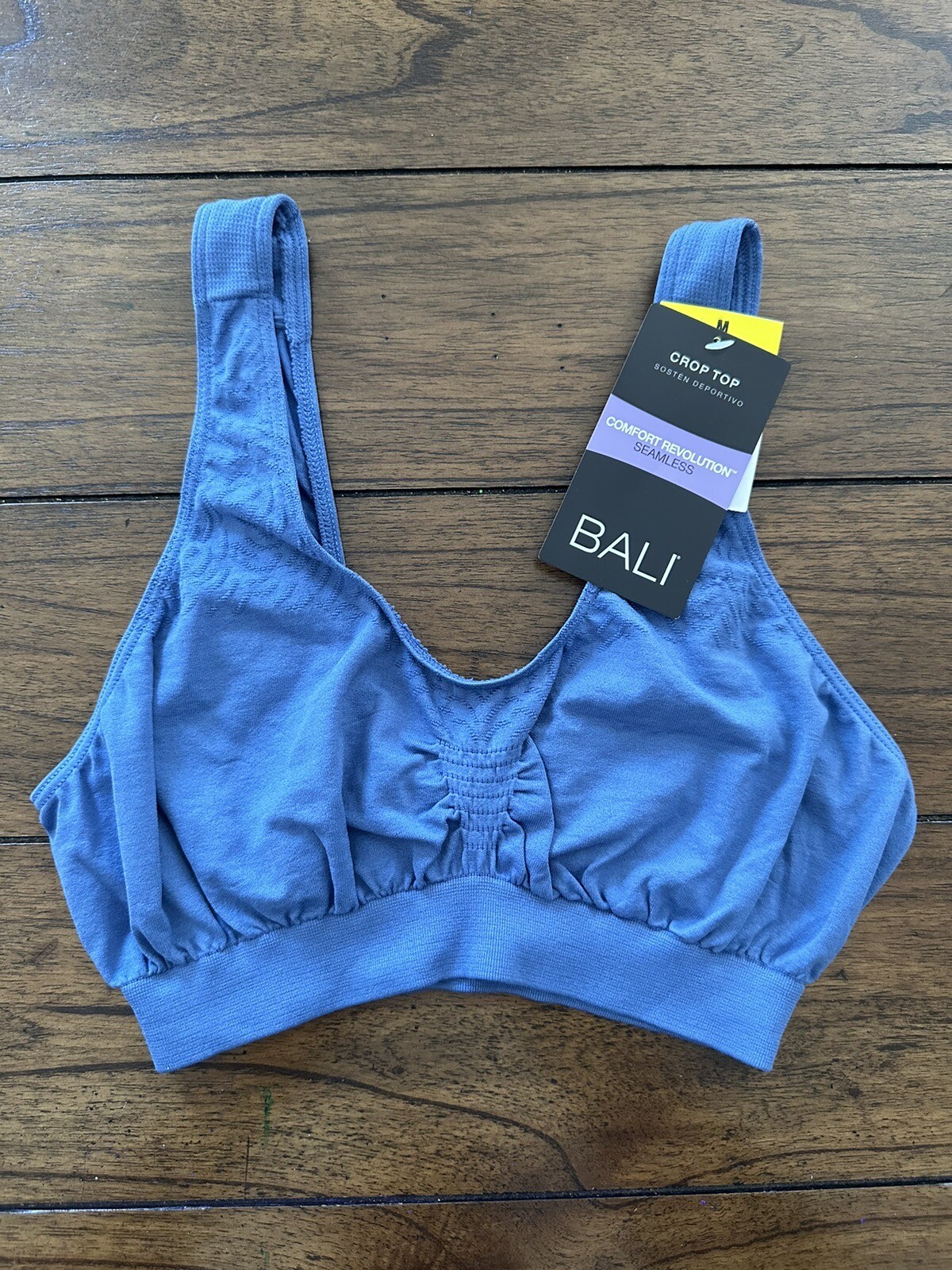 Bali Comfort Revolution 2Pack Crop Top Bras, Size M, Blue, Style 103J eBay
