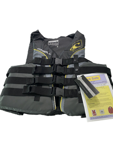 O'Neill adult mens 3XL XXXL yellow black life vest jacket superlite DX5 USCG NEW